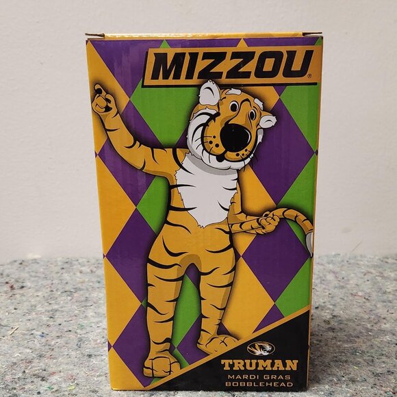MIZZOU Missouri Tigers Truman Mardi Gras Bobble Bobblehead - Picture 1 of 6